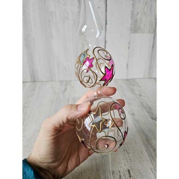 Star glass tree topper gold pink blue Xmas tree - Picture 5 of 11